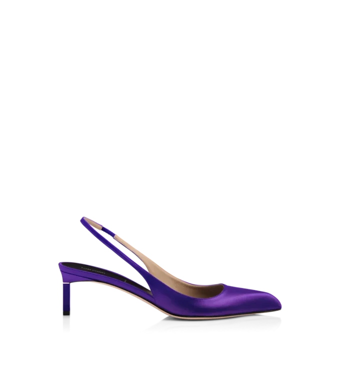 Satin T Slingback