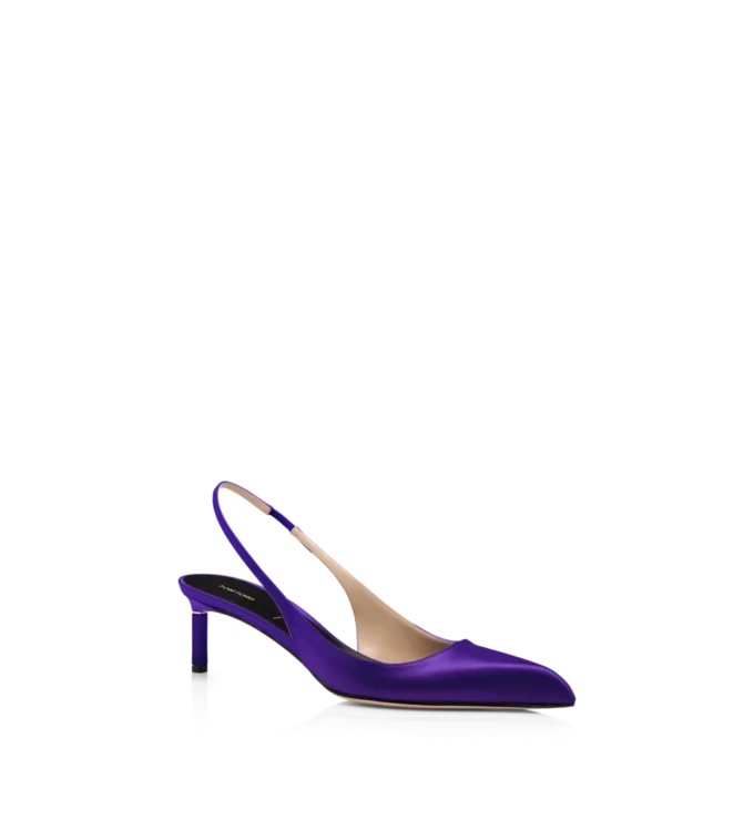 Satin T Slingback