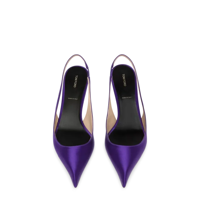 Satin T Slingback