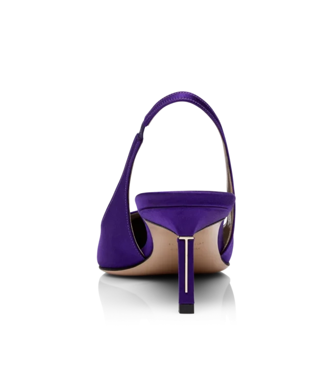 Satin T Slingback