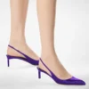 Satin T Slingback