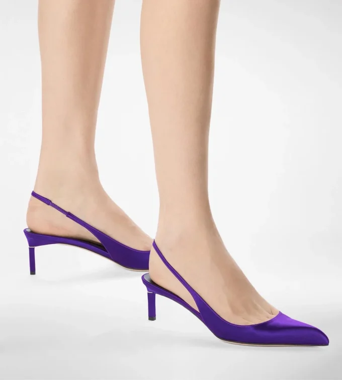 Satin T Slingback