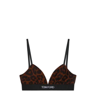 Sutien modal cu imprimeu leopard reflectat