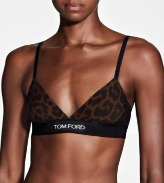 Sutien modal cu imprimeu leopard reflectat