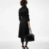 Trench cu guler din piele Trench cu guler din piele