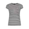 Tricou cu dungi și logo brodat Tf în tonuri similare