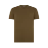 Tricou cu guler rotund din bumbac Lyocell