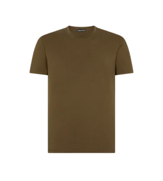 Tricou cu guler rotund din bumbac Lyocell