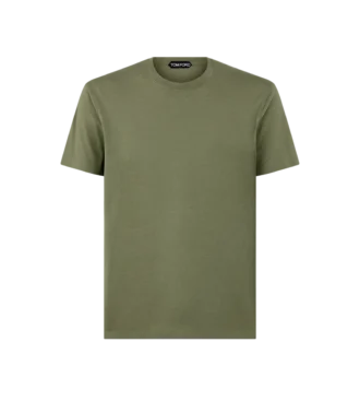 Tricou cu guler rotund din bumbac Lyocell