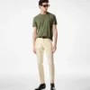 Tricou cu guler rotund din bumbac Lyocell