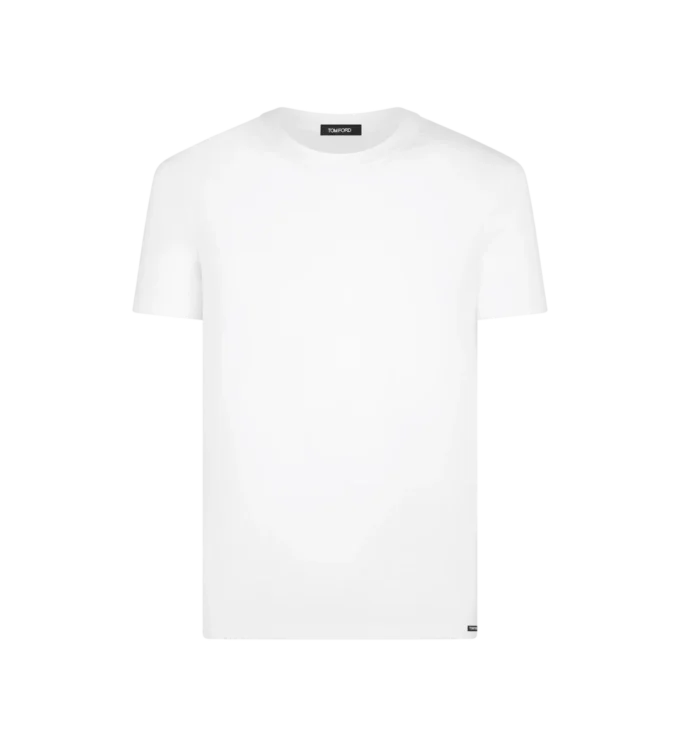 Tricou cu guler rotund din bumbac modal