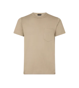 Tricou cu guler rotund din bumbac pur