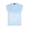 Tricou cu guler rotund din jersey de mătase periată