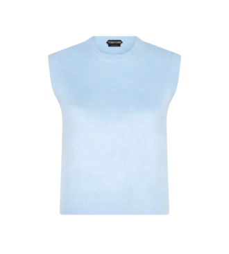 Tricou cu guler rotund din jersey de mătase periată