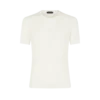 Tricou cu guler rotund și nervuri