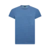 Tricou cu guler rotund, vopsit indigo