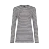 Tricou cu mâneci lungi în dungi și logo brodat Tf în tonuri similare