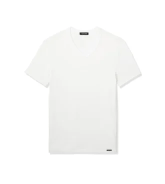 Tricou din bumbac cu guler în V