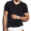 Tricou din bumbac cu guler în V Tricou din bumbac cu guler în V