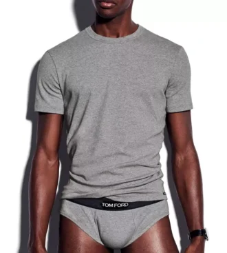 Tricou din bumbac cu guler rotund