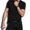 Tricou din bumbac cu guler rotund Tricou din bumbac cu guler rotund