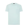 Tricou din bumbac și mătase cu guler rotund