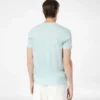 Tricou din bumbac și mătase cu guler rotund