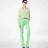 Pantaloni drepți croiți din bumbac spălat și amestec de mătase Duchesse Pantaloni drepți croiți din bumbac spălat și amestec de mătase Duchesse